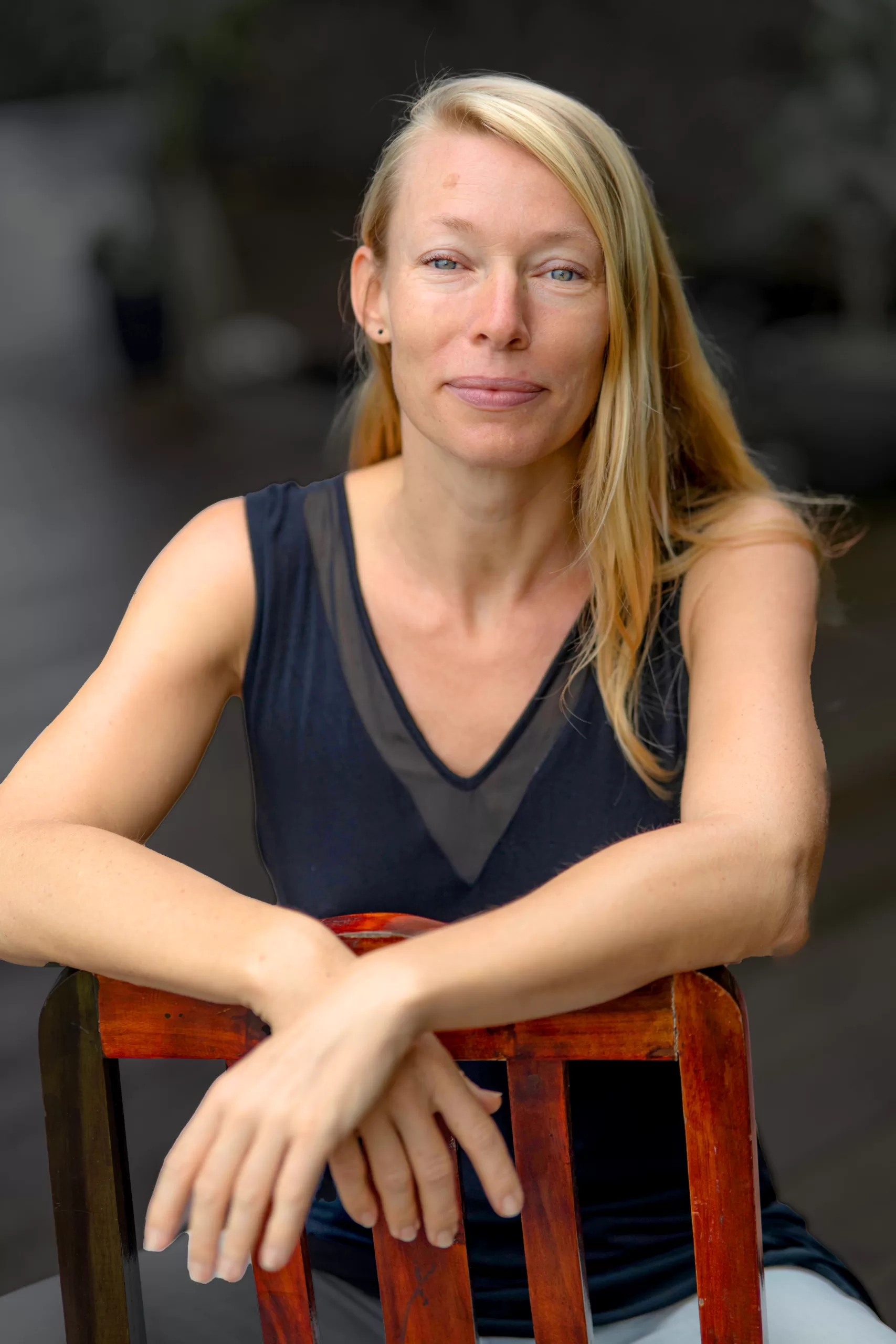 Woman sitting on chair